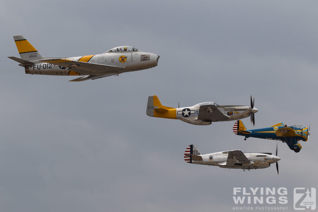 2013, Chino, F-86, P-26, P-40, P-51, Planes of Fame, airshow, formation, warbird