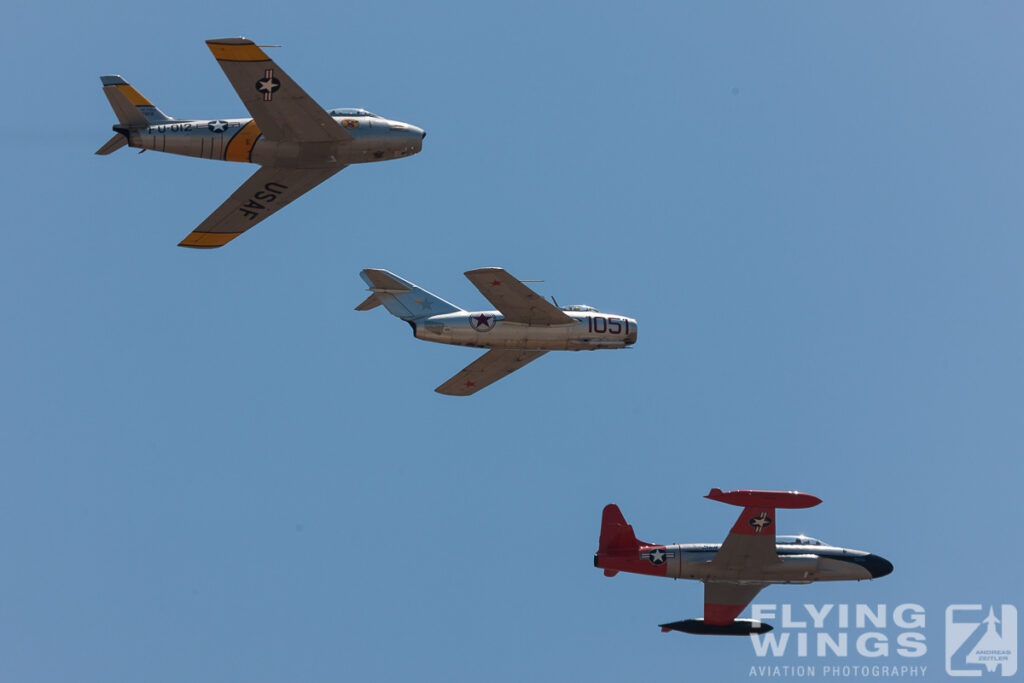 2013, Chino, F-86, MiG-15, Planes of Fame, T-33, airshow, formation