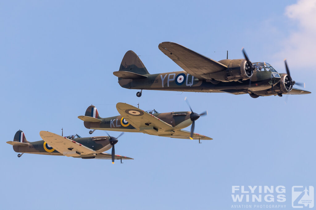 2018, Blenheim, Duxford, Flying Legends, Spitfire, airshow, formation