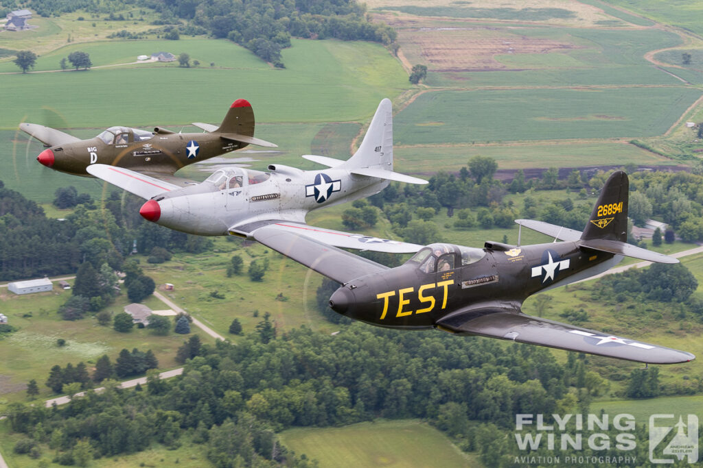 2017, Cobras, Oshkosh, P-39, P-63, air-air, formation, photoflight