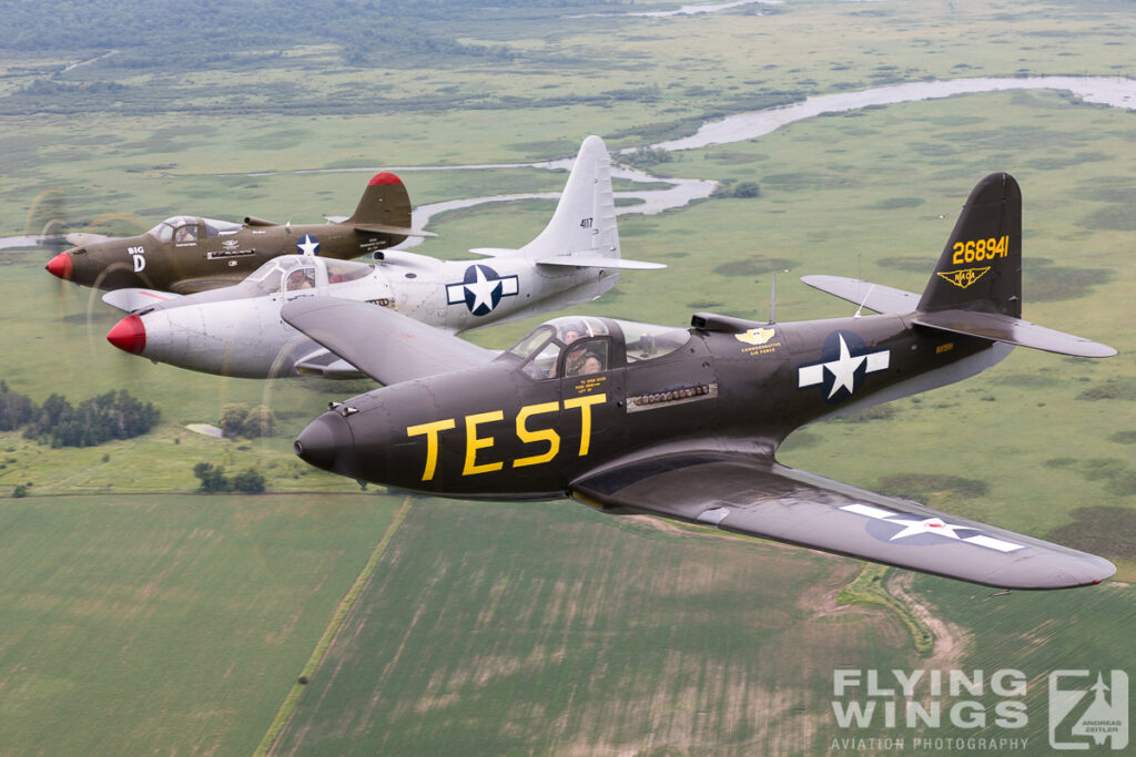 formation p 63 p 39 air air  7309 zeitler 1024x683 - Cobra Flight! Bell P-39 & P-63 in Formation