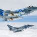 Neuburg's TLG74 FW74 "Bavarian Tiger" Eurofighter Typhoon formation flight air-air photography