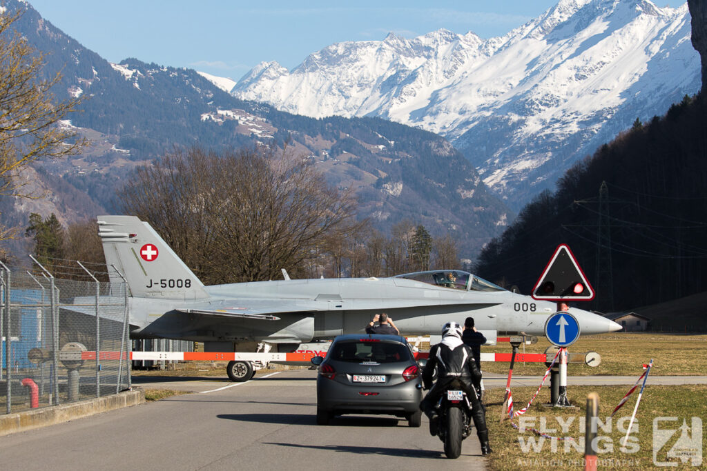 2017, F/A-18C, Hornet, Meiringen, Swiss Air Force, Switzerland, barrier, impression, scenery, spotter
