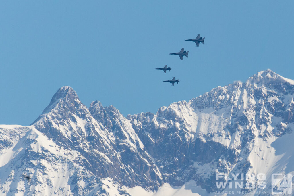 2017, Hornet, Meiringen, Swiss Air Force, Switzerland, TIger, formation, mountain, scenery, snow