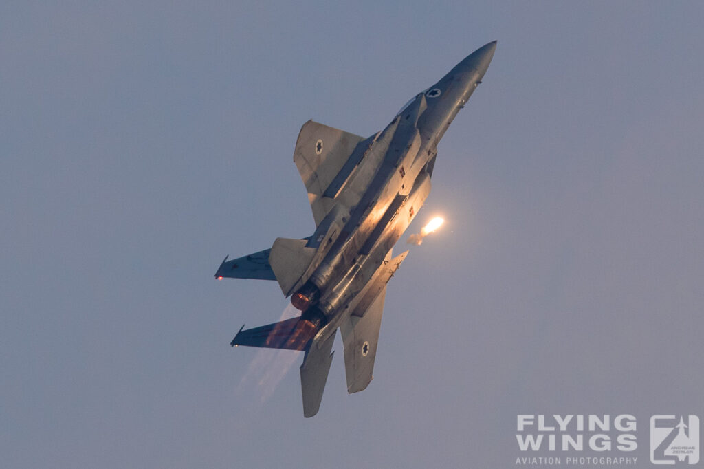 2018, Baz, Eagle, F-15, F-15C, Hatzerim, Israel, Israel Air Force, flare, flares