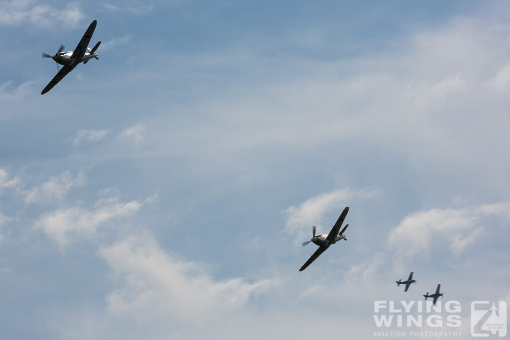 2014, Bf109, Buchon, Duxford, Flying Legends, formation