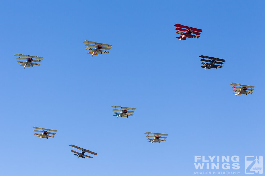 2015, Dr.I, Fokker, Heiko, Omaka, Triplane, airshow, formation