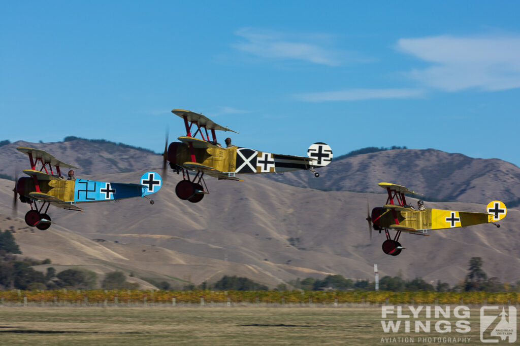 2015, Dr.I, Fokker, Omaka, Triplane, airshow, formation