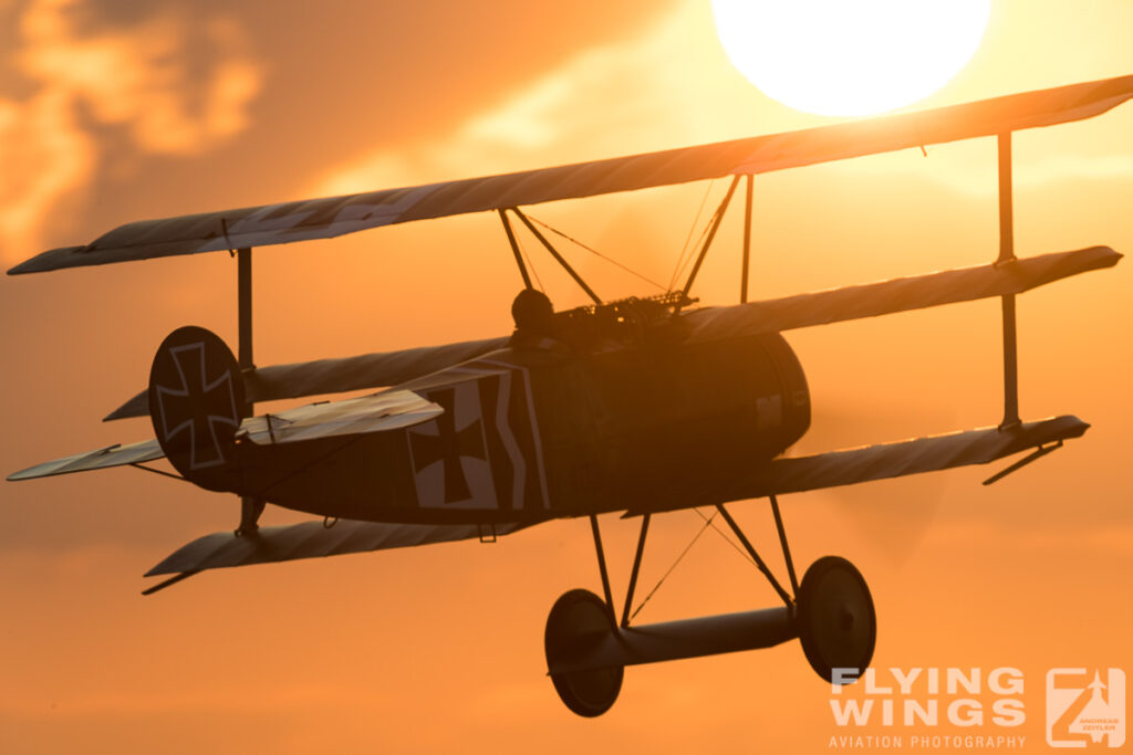 2016, Dr.I, FC, Fokker, Hahnweide, Triplane, airshow, sunset