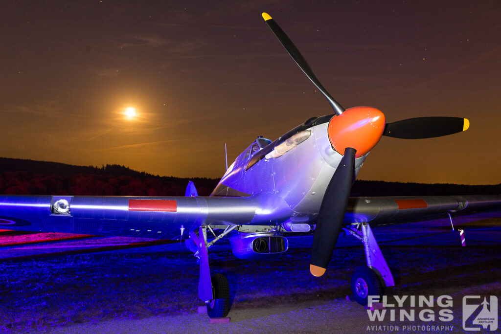 2016, FC, Hahnweide, Hawker, Hurricane, airshow, moon, night