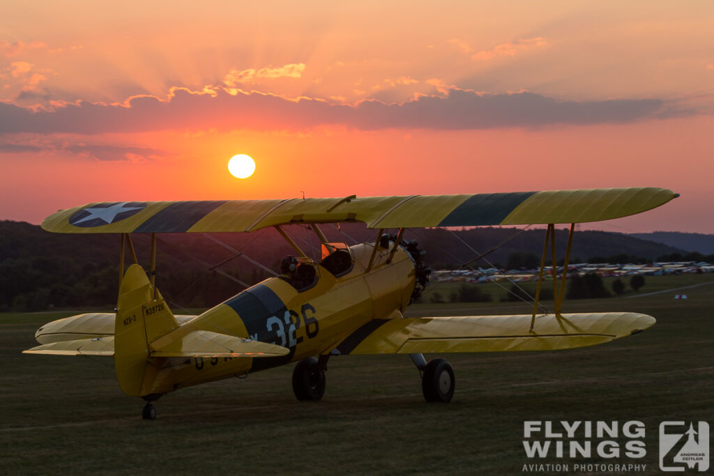 2016, Hahnweide, Stearman, airshow, sunset