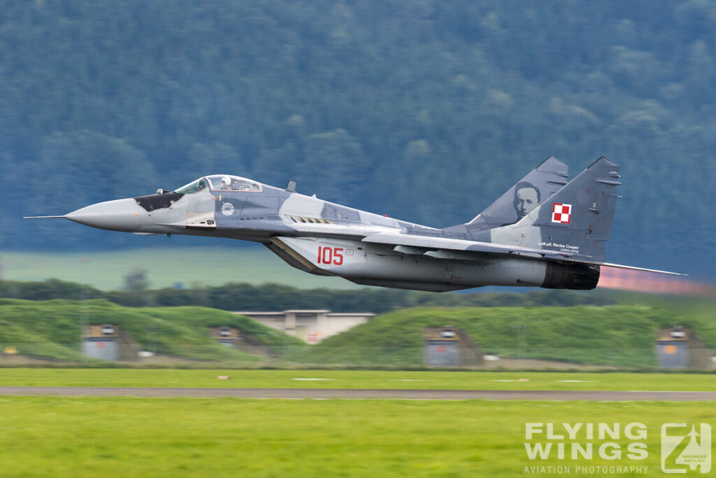 105, 2016, Airpower, Airpower16, Austria, MiG-29, Zeltweg, afterburner, airshow, poland air force