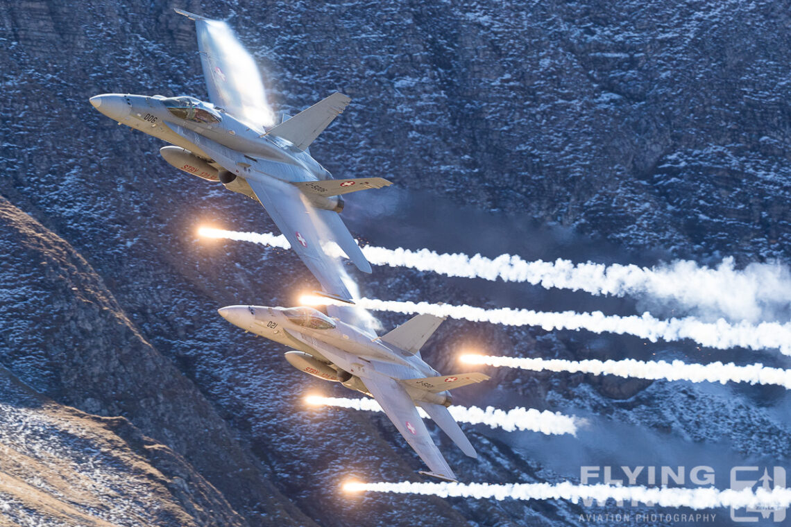 2017, Axalp, F/A-18, Hornet, KP, Swiss, Switzerland, flares