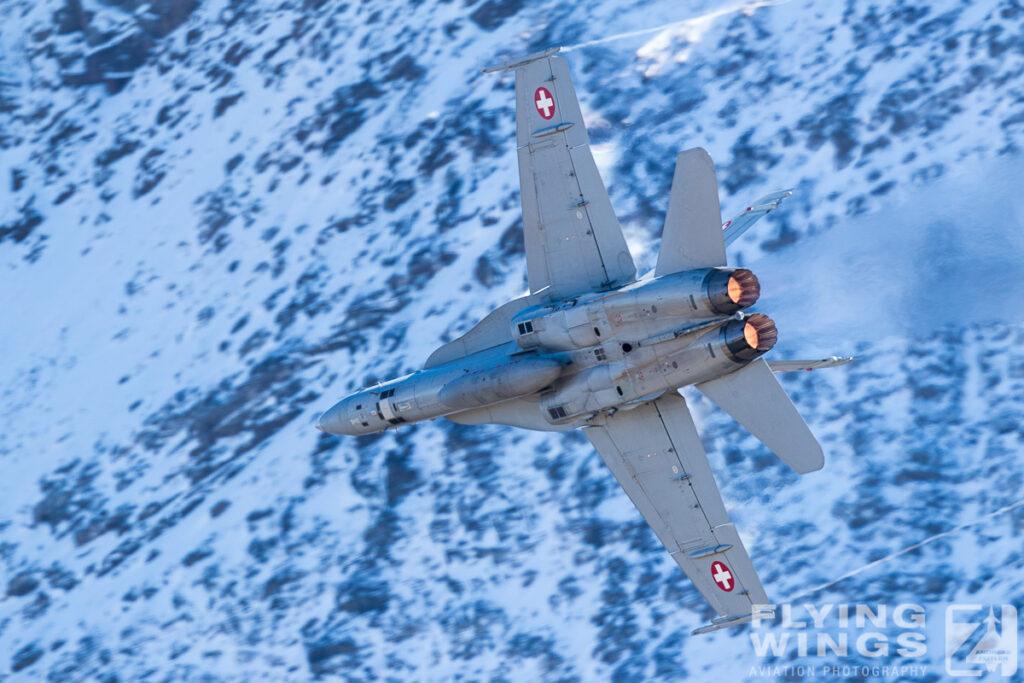 2017, Axalp, F/A-18, Hornet, KP, Swiss, Switzerland, afterburner, snow