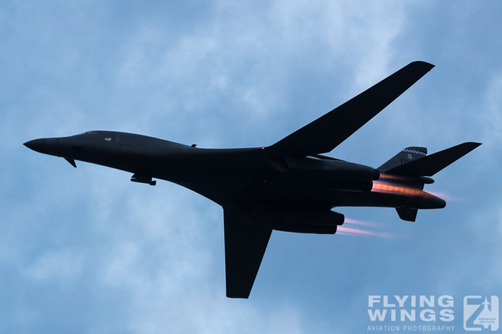 2017, B-1, Oshkosh, afterburner, dusk, night