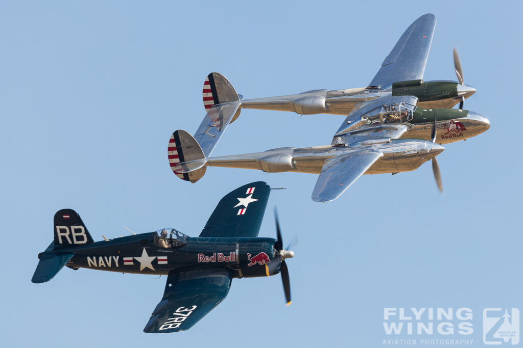 2018, Corsair, Duxford, Flying Bulls, Flying Legends, Lightning, airshow, formation