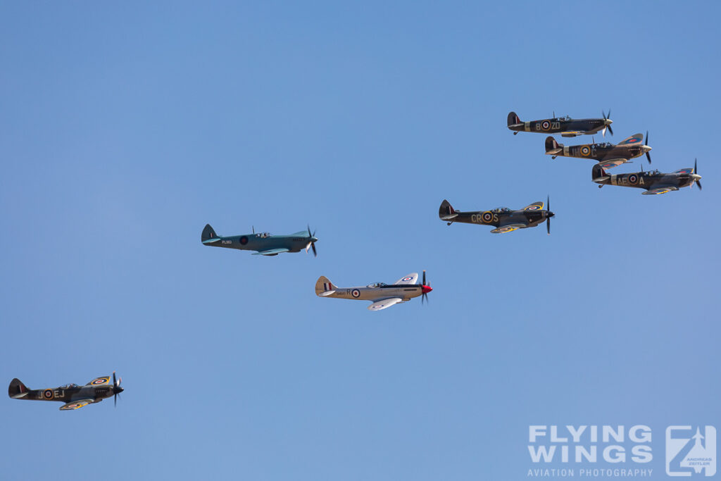 2018, Duxford, Flying Legends, Spitfire, airshow, formation