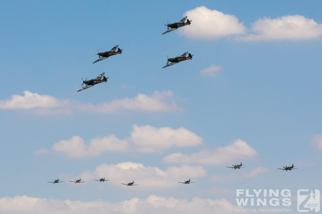 2018, Duxford, Flying Legends, Spitfire, airshow, formation