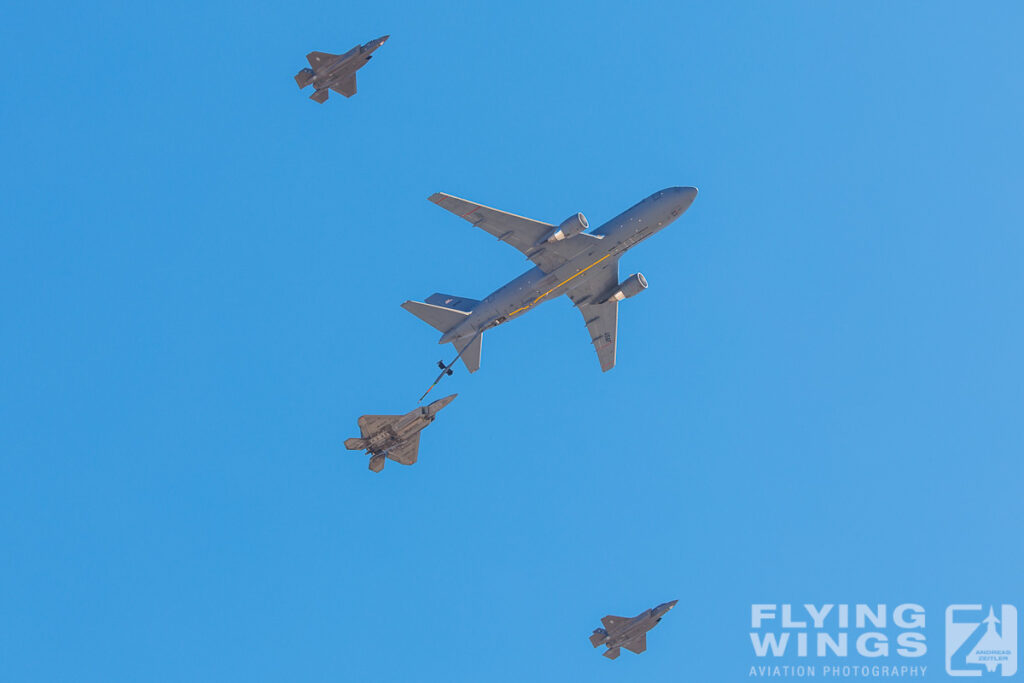 2022, Edwards, F-22, F-35, KC-46, USA, formation, refuelling
