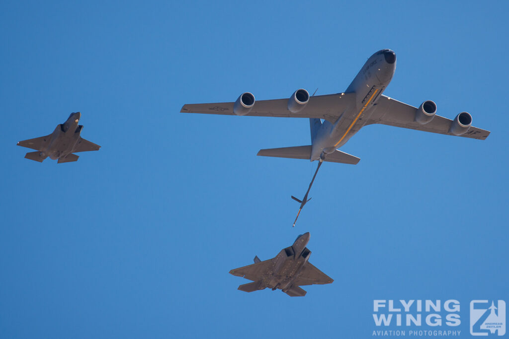 2022, Edwards, F-22, F-35, KC-135, USA, formation, refuelling