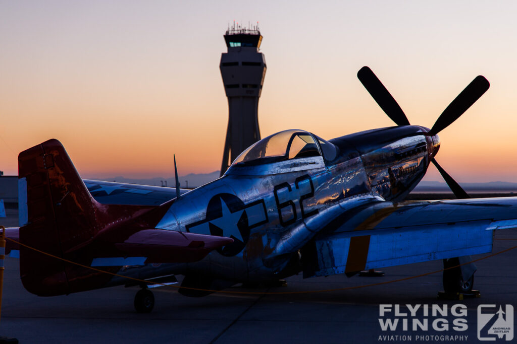 2022, Edwards, Mustang, P-51, Red Tail, USA, dawn, static display, sunrise, warbird