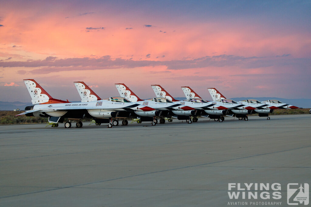 2022, Edwards, F-16, Thunderbirds, USA, dawn, display team, sunrise