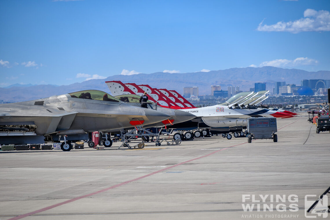 2025, Aviation Nation, F-16C, F-22A, Fighting Falcon, Las Vegas, Nellis, Raptor, Thunderbirds, airshow