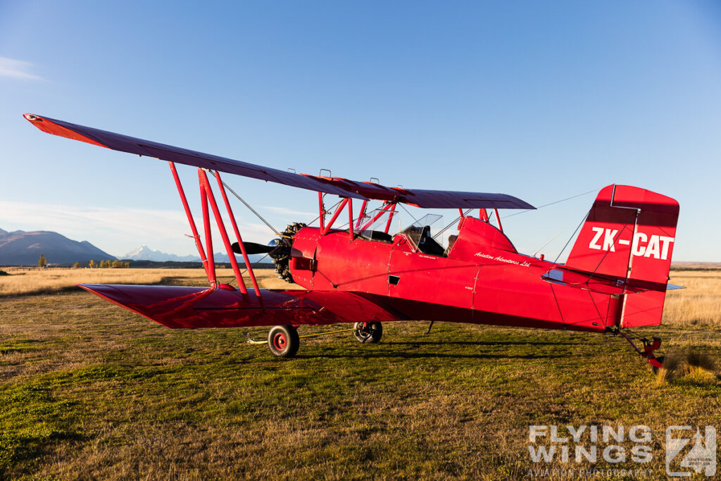2019, New Zealand, Pukaki, airfield, biplane